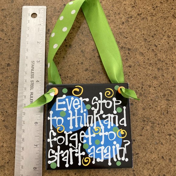Whimsical Tile Décor Ready to Hang - Picture 1 of 4